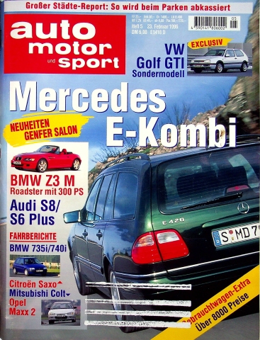 Deckblatt Auto Motor und Sport (05/1996)